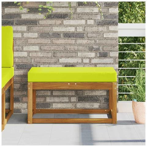 Cuscino da Sedia Esterno Verde 80 x 40 x 8 cm 100% Poliestere - Foto 2
