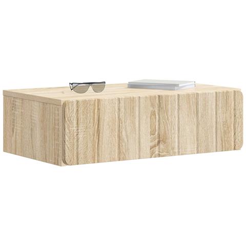 Tavolino da Parete Laterale Rovere Sonoma 59 x 34,5 x 17 cm - Foto 2
