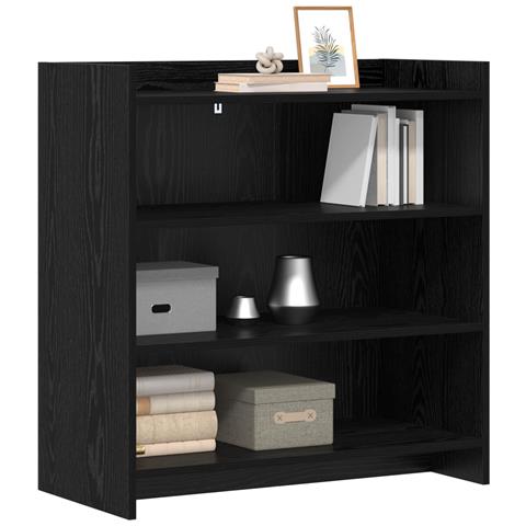 Credenza Rovere Nero 75 x 36 x 80 cm Legno ingegnerizzato - Foto 2