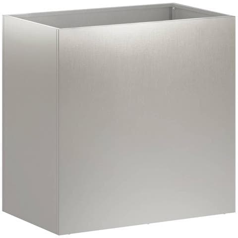 Vaso da giardino Argento 50 x 30 x 40 cm Acciaio Inox - Foto 1