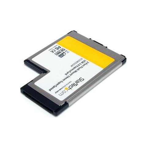 Adattatore scheda ExpressCard SuperSpeed USB 3.0 da 54 mm a scomparsa a 2 porte con supporto UASP - Foto 2