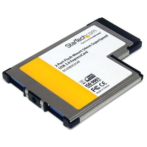 Adattatore scheda ExpressCard SuperSpeed USB 3.0 da 54 mm a scomparsa a 2 porte con supporto UASP - Foto 1