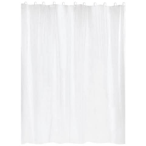 Primo Piano Homebain Ad819202 Peva Tenda Della Doccia In Pvc 180 X 200 Cm Bianco - Foto 1