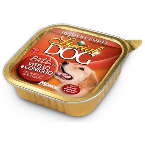 Patè Con Vitello E Coniglio Per Cani Adulti 18 Vaschette Da Gr. 300 - Foto 3