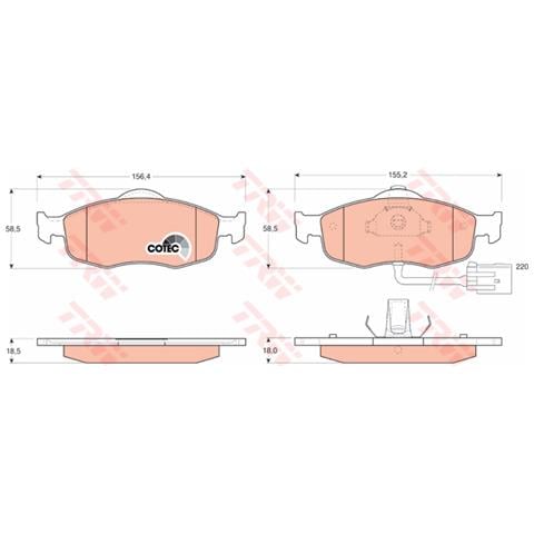 Kit Pastiglie Freno Gdb1108 - Foto 3