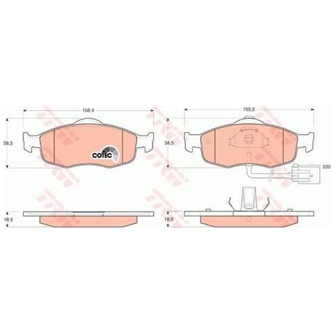 Kit Pastiglie Freno Gdb1108 - Foto 1