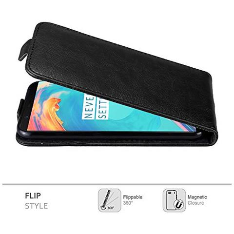 Custodia Compatibile Con Oneplus 5t In Nero Di Notte - Coperchio Protettivo In Design Flip Con Chiusura Magnetica - Foto 2