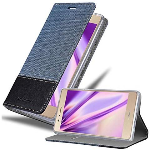Custodia Compatibile Con Huawei P8 Max In Blu Scuro Nero - Coperchio Protettiva Con Chiusura Magnetica, Funzione Stand E Tasca Per Le Carte - Foto 1