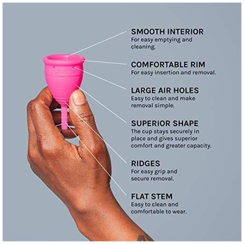 Lunetta Riutilizzabile Mestruale Cup - Clear - Modello 1 Per Light Flow - (en Version)  - Foto 4