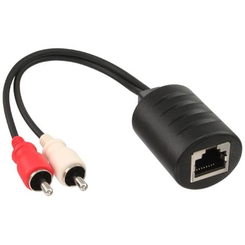 89003, 2x RCA M / 3.5mm, RJ45, Maschio / femmina, Nero, 0,1m - Foto 2