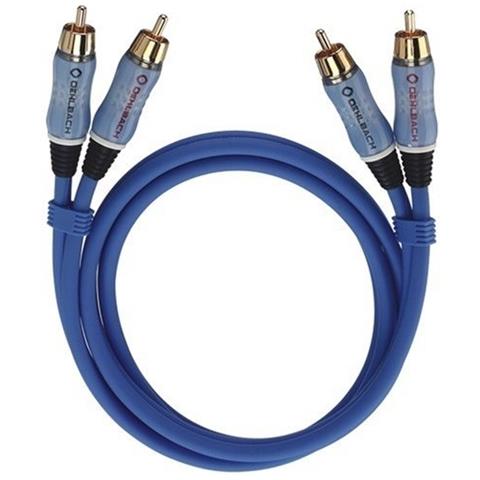 BEAT! Analogue Stereo Interconnect 2m 2m 2 x RCA Blu cavo audio - Foto 1