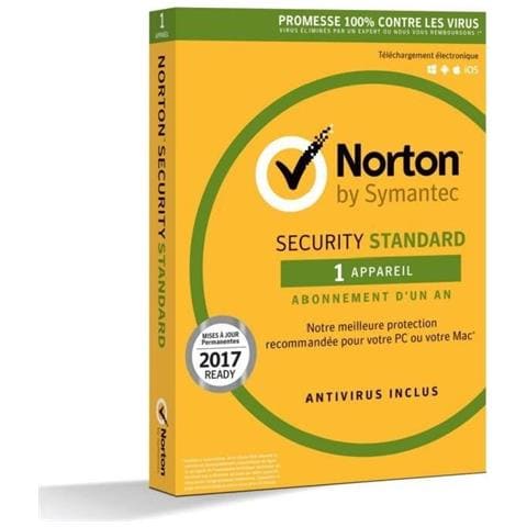 Norton Security Standard 3.0 1 Y, Windows 10 Education, Windows 10 Education x64, Windows 10 Enterprise, Windows 10 Enterprise x64, Wi, Mac OS 8.0, Mac OS 8.1, Mac OS 8.5, Mac OS 8.6, Mac OS 9.0, Mac OS 9.1, Mac OS 9.2, Mac OS X 10.0 Ch, Aggiornamento, Base license - Foto 1