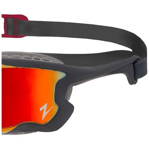 Goggle Color Raptor Hcb Mirror Regular Nero / grigio Specchiata Rosso - Foto 3