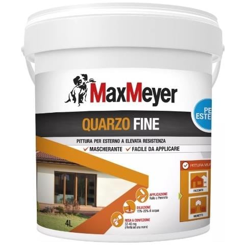 Pittura Al Quarzo Per Esterno Max Meyer Bianco Da 4 Litri. - Foto 1