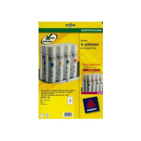 L4776-20 etichetta per stampante Bianco - Foto 1