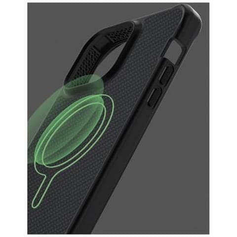 Cover Per Iphone 14 Pro Nylon Balistico Rinforzato Compatibile Magsafe, Nero - Foto 2