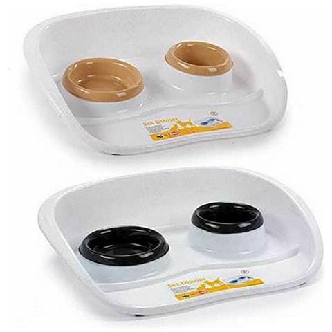 Ciotola Per Animali Domestici Stefanplast Doppia Plastica 34 X 11 X 46,5 Cm (24 Unità) - Foto 2