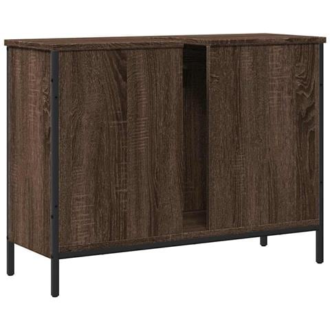 Mobile Lavabo Bagno Rovere Marrone 80x30x60cm Legno Multistrato - Foto 10