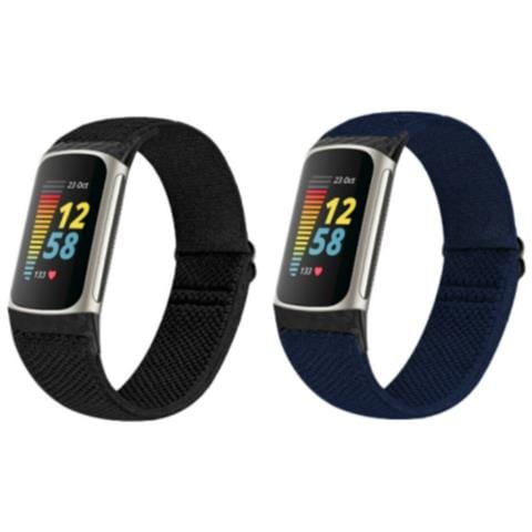 Confezione Da 2 Cinturini Per Orologi Sportivi In Tessuto Per Fitbit Charge5/6 - Foto 1