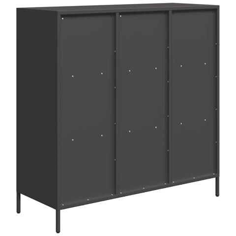 Credenza Nera 101,5x39x103,5 Cm In Acciaio - Foto 2