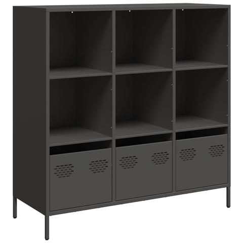 Credenza Nera 101,5x39x103,5 Cm In Acciaio - Foto 1