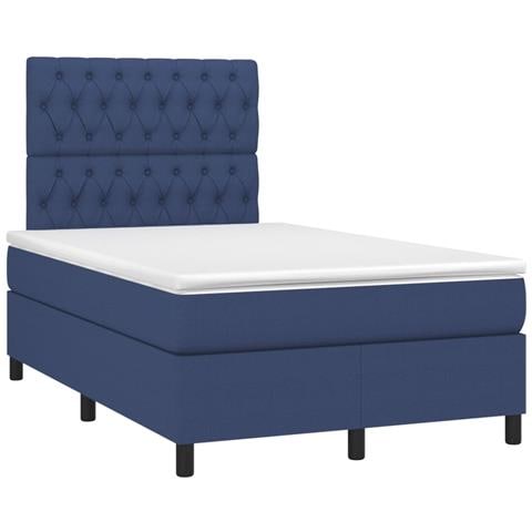 Giroletto A Molle Con Materasso Blu 120x190 Cm In Tessuto - Foto 2