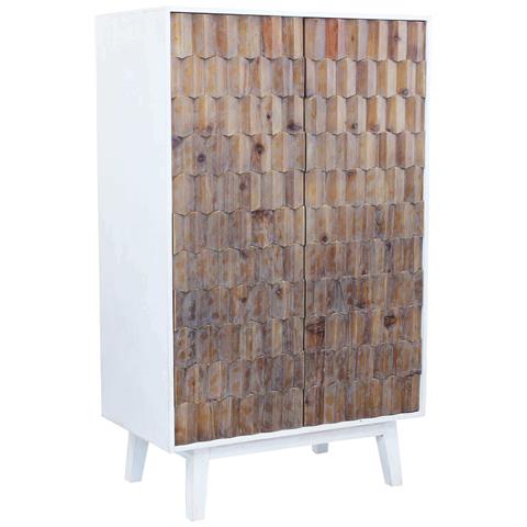 Armadietto Bianco In Legno Doppia Anta Push And Pull Linea Classic - Foto 1