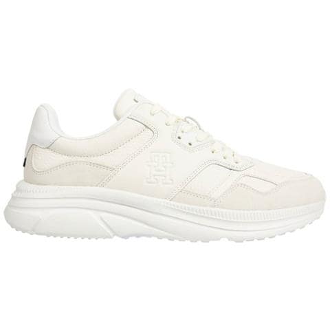 Modern Best Mix Sneakers Pelle Scarpe Uomo Beige Eu 41, Fm0fm04938 Aef - Foto 1