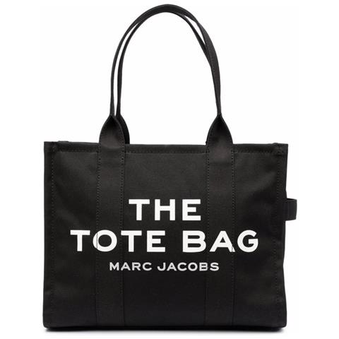 The Large Tote Black Borse Tote Cotone Borse Donna Nero Eu One Size, M0016156 - Foto 1