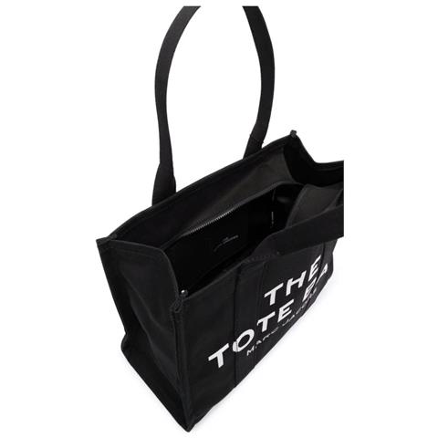 The Large Tote Black Borse Tote Cotone Borse Donna Nero Eu One Size, M0016156 - Foto 3