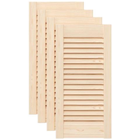 Ante Con Design A Lamelle 4 Pz 61,5x29,5 Cm In Legno Di Pino - Foto 2