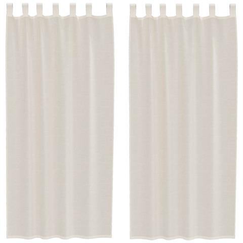 Tende In Voile Con Linguetta 2 Pz Crema - Foto 1