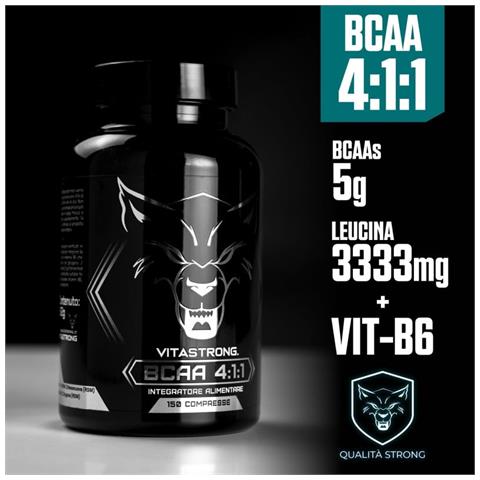 Bcaa 4.1.1 Aminoacidi Ramificati 5000mg Con Vitamina B6, L Leucina, Isoleucina, Valina, Amminoacidi Essenziali E Vitamine B7 - Foto 2