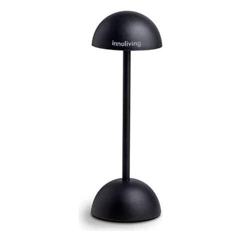 lampada LED INN-293 ricaricabile, da tavolo, senza fili touch e dimmerabile, per interni ed esterni, luce naturale 3500K, luca fredda 6500K e calda 2700K, bianca e nera (Nero) - Foto 1