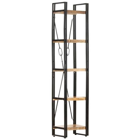 Lusso Casadino - Libreria A 5 Ripiani 40x30x180 Cm In Legno Massello Di Mango - Foto 8
