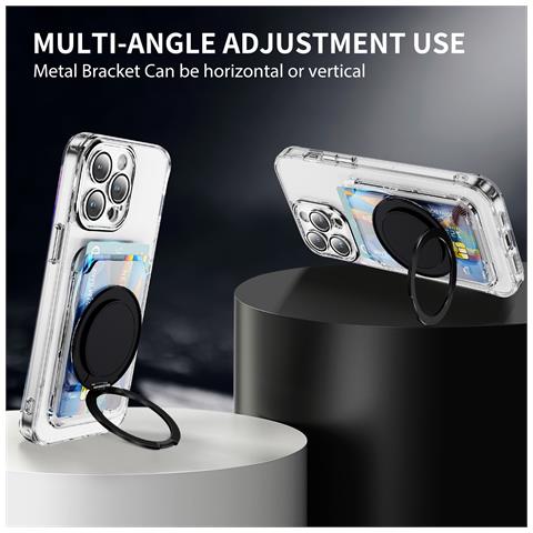 Porta Carte Con Supporto Magnetico Black - Foto 5
