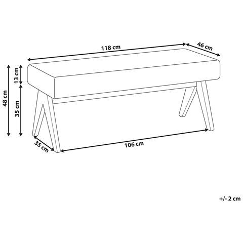 Panchina Tamre Bouclé Nero /marrone Chiaro - Foto 2