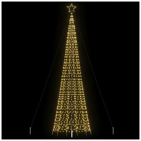 Albero di Natale a LED con Punte 1534 LED Bianco Caldo 500 cm - Foto 2