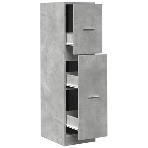 Armadietto da Farmacia Grigio Cemento 30x41x118 cm Truciolato - Foto 1