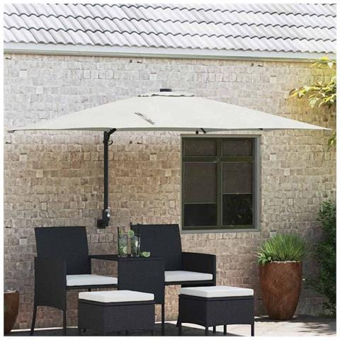 Ombrello da giardino Sabbia 248.5 x 247.5 x 160 cm Tessuto - Foto 2