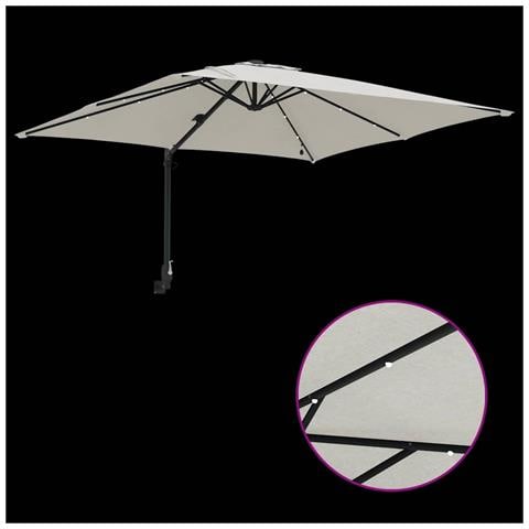 Ombrello da giardino Sabbia 248.5 x 247.5 x 160 cm Tessuto - Foto 9