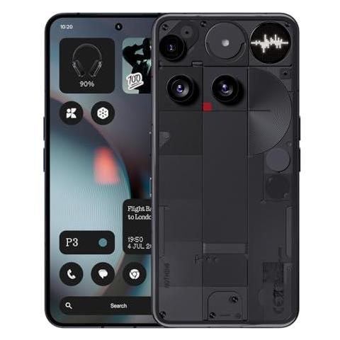 Phone (3) 5G 512GB 16GB Ram Display 6.67 Main Camera 50MP Dual nanoSim USB Type-C Android Snapdragon 8s Gen4 5150mAh Black - Foto 1