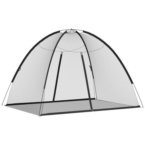 Zanzariera Mongolia con Porte 220 Rete Nera 200x150x140 cm - Foto 1