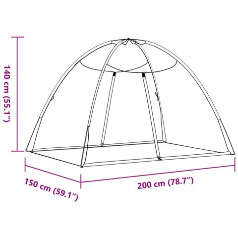 Zanzariera Mongolia con Porte 220 Rete Nera 200x150x140 cm - Foto 8