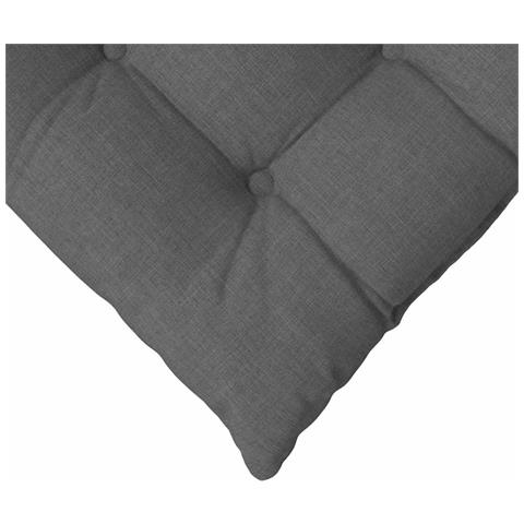 Cuscini per Seduta 2 pcs Grigio scuro 40 x 40 x 6 cm Tessuto - Foto 9