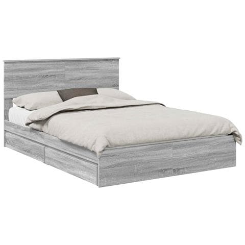 Letto con Contenitore con testiera Grigio Sonoma 160 x 200 cm - Foto 1