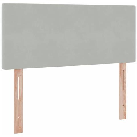 Letto con Contenitore Grigio chiaro 120 x 200 cm Velluto - Foto 9