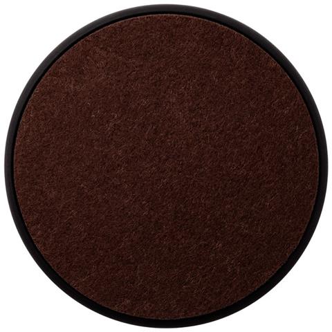 Set Di 6 Sottobicchieri Rotondi In Silicone E Feltro Con Supporto - Resistenti Al Calore E Antiscivolo Brown+black - Foto 2