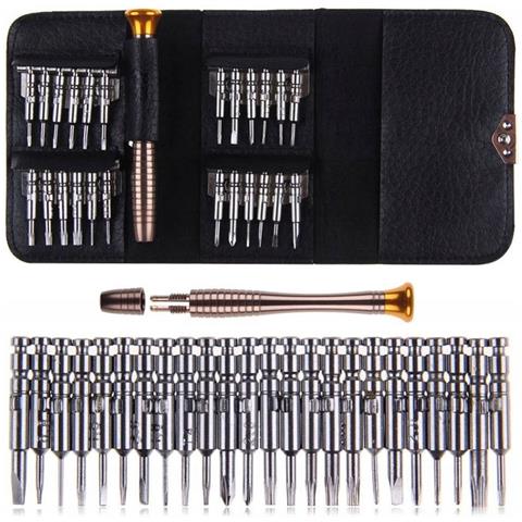 Set Di Cacciaviti Di Precisione 25 In 1 - Manico Ergonomico | 24 Punte Varie | Uso Universale Per Riparazioni Domestiche Ed Elettroniche - Foto 1