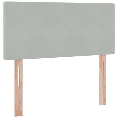 Letto con Contenitore Grigio chiaro 90 x 200 cm Velluto - Foto 9
